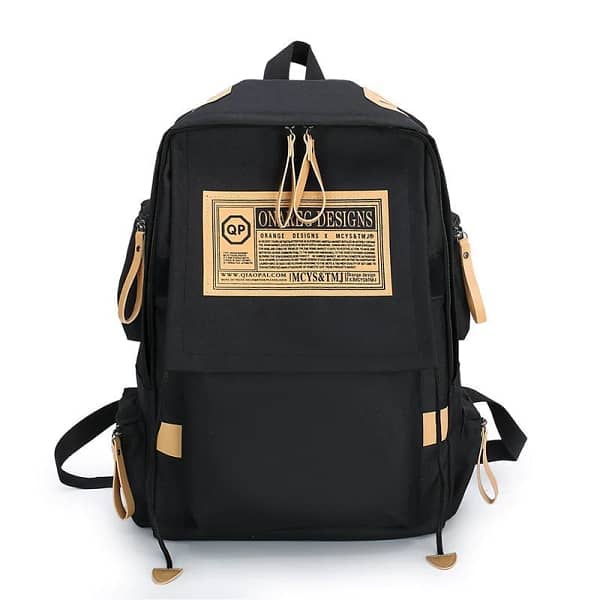 Black Korean School Bag