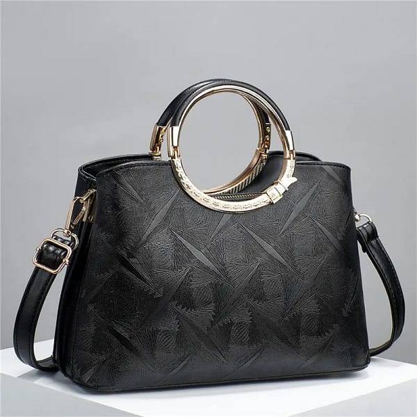 black Stylish Handbag for Girls and Women 808-6