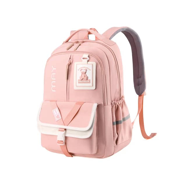 Pink Durable Korean Vibe Unisex Backpack MS21